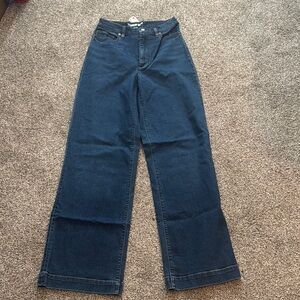Lands' End Blue Flare Wide Leg Jeans